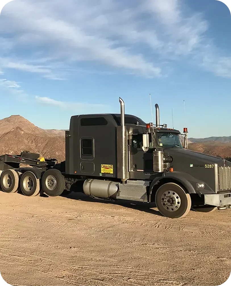 A truck in desert
